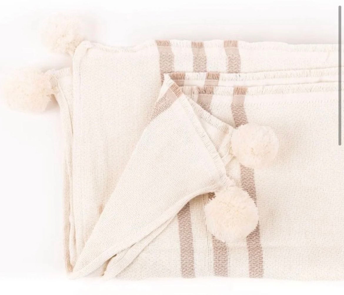 DENNIS BASSO Faux Cashmere Throw with Faux Trim Ivory color DENNIS BASSO Faux Cashmere Throw with Faux Trim Ivory color
